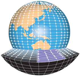 Image of a global 3-dimensional grid.