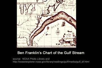 [Ben Franklin's chart of the Gulf Stream screen shot]