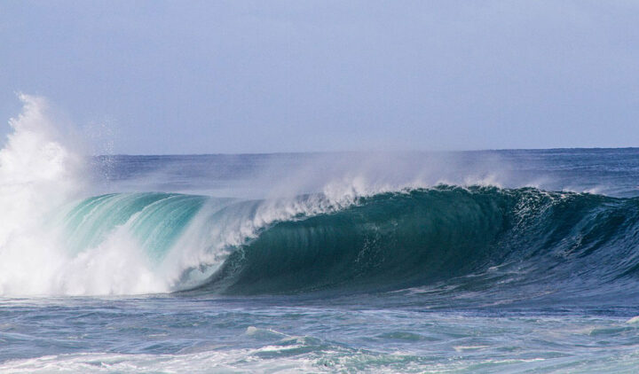 Waves and sea spray